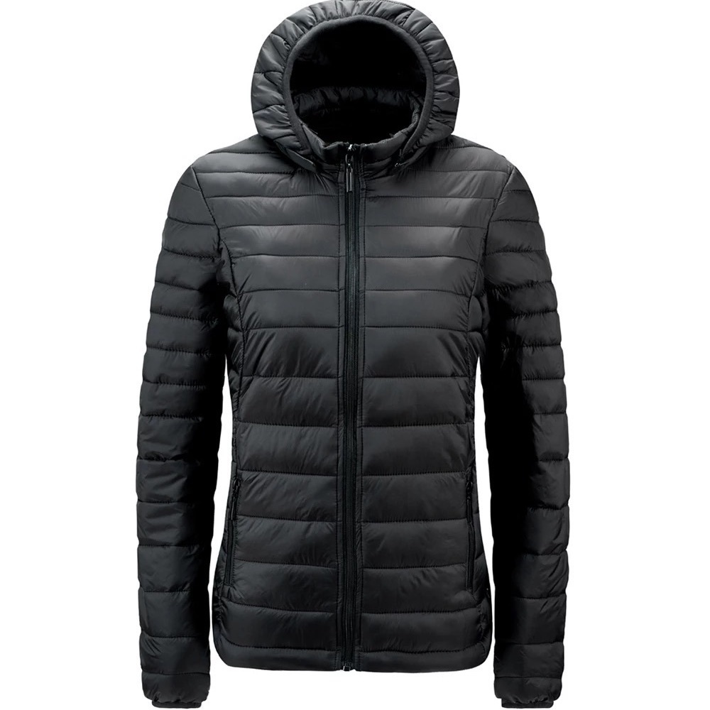Winter Women Thin Padded Jacket Coat Lady Short Parka Outdoor